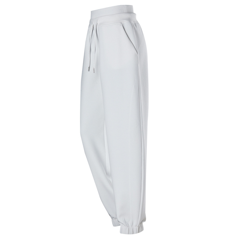 Sieviešu kokvilnas džoggera bikses, vidējā josta, mitrumu vadība, piemērotas skriešanai un fitnesam