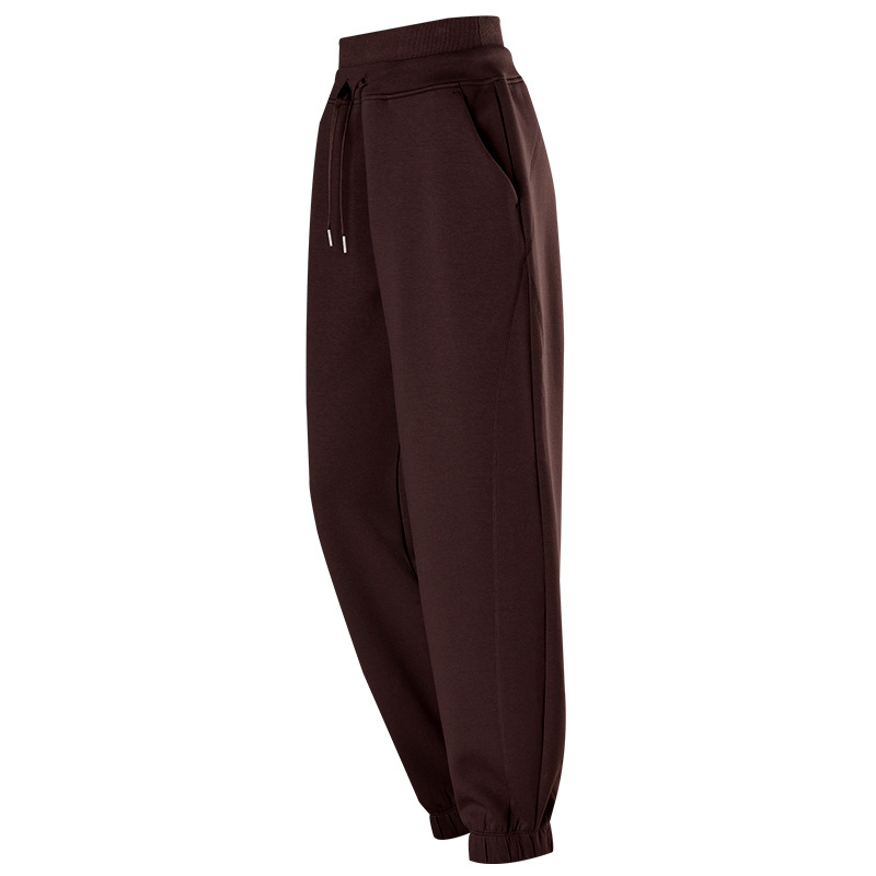 Sieviešu kokvilnas džoggera bikses, vidējā josta, mitrumu vadība, piemērotas skriešanai un fitnesam