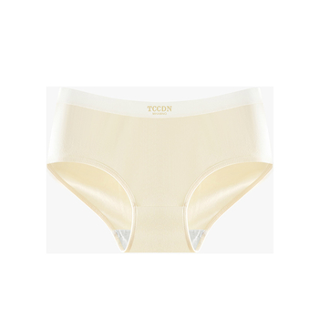 Ženske pamučne gaćice - srednji pojas, prozračne, pletene, jednobojne