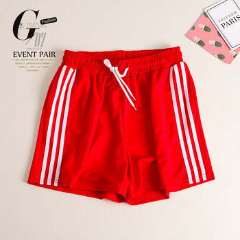 Ženske hlače s tri pruge, široke nogavice, capri duljina, pamuk-mješavina, elegantan svakodnevni stil, proljeće 2024