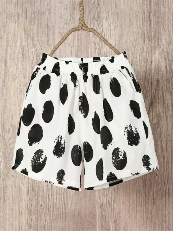 Női pamut és len rövidnadrág, magas derekú, vékony anyag, retro stílus.