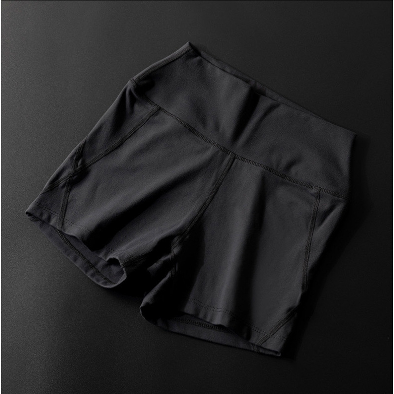 Moteriški siauri sportiniai šortai, greitai džiūstantis nailonas, aukštas liemuo, jogai ir bėgimui, vasara 2025