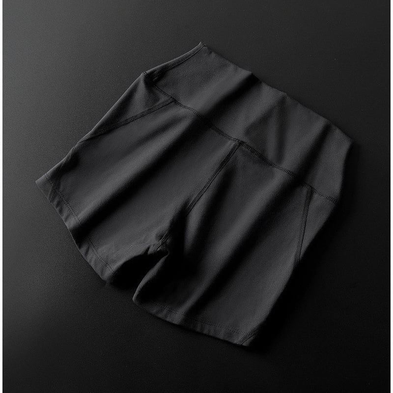 Moteriški siauri sportiniai šortai, greitai džiūstantis nailonas, aukštas liemuo, jogai ir bėgimui, vasara 2025