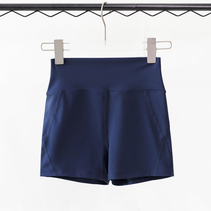 Moteriški siauri sportiniai šortai, greitai džiūstantis nailonas, aukštas liemuo, jogai ir bėgimui, vasara 2025