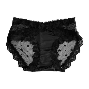 Ženske čipkaste bikini gaćice s pamukom u području prepona; prozračne, antibakterijske, brzo se suše; nylon smjesa.
