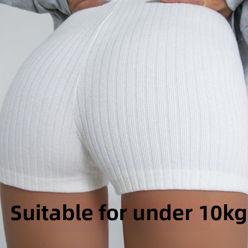 Sievietēm augsta vidukļa fitnesa šorti ar gūžas pacelšanas efektu, cieša piegriezne, poliestera audums, piemēroti jogai un treniņiem