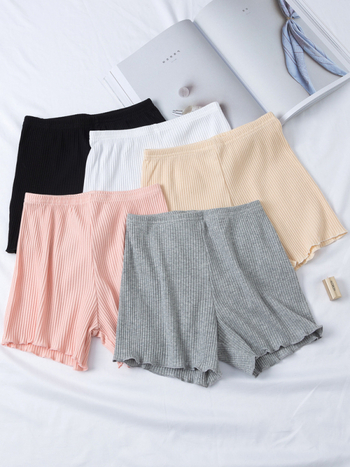 Droši kokvilnas šorti - plāni, vidējā josta, svītraini, ātri žūst