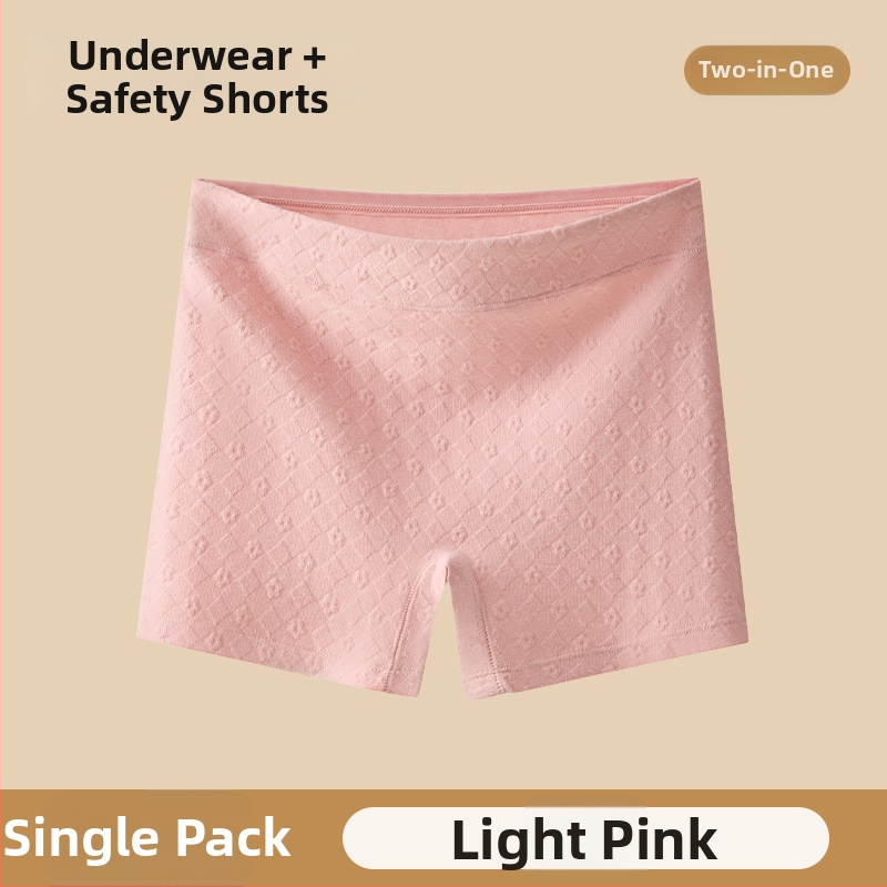 Sieviešu drošības apakšveļa ar vidējo jostu no kokvilnas, reljefveidīgs raksts, anti-slip funkcija, galvenais materiāls 90–95% kokvilna, starpkājuma oderējums 100% kokvilna