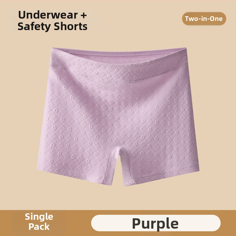 Sieviešu drošības apakšveļa ar vidējo jostu no kokvilnas, reljefveidīgs raksts, anti-slip funkcija, galvenais materiāls 90–95% kokvilna, starpkājuma oderējums 100% kokvilna