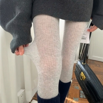 Korejskog stila pamučne čarape-pantyhose s nogom, srednje gustoće, jedne boje, upijaju znoj, otpornost na trenje, 50-70% pamuka