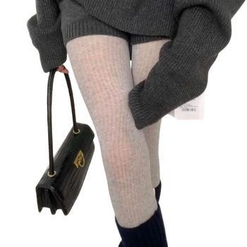 Korejskog stila pamučne čarape-pantyhose s nogom, srednje gustoće, jedne boje, upijaju znoj, otpornost na trenje, 50-70% pamuka