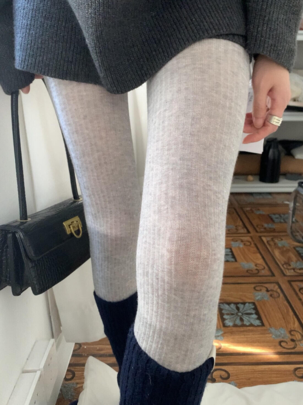 Korejskog stila pamučne čarape-pantyhose s nogom, srednje gustoće, jedne boje, upijaju znoj, otpornost na trenje, 50-70% pamuka