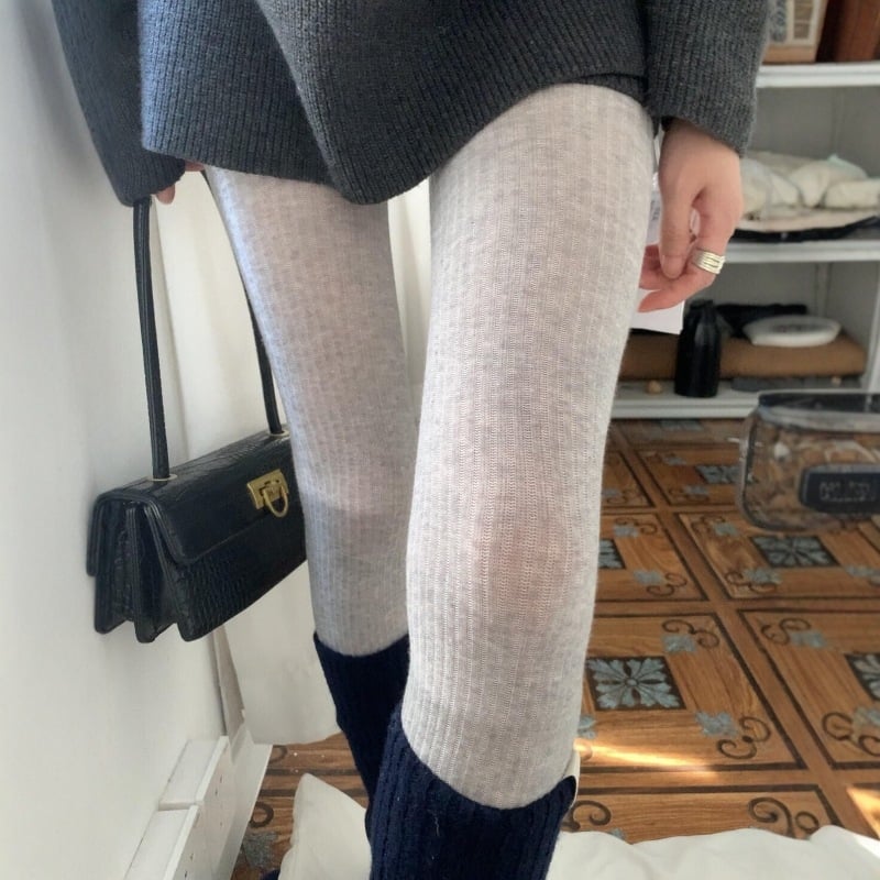 Korejskog stila pamučne čarape-pantyhose s nogom, srednje gustoće, jedne boje, upijaju znoj, otpornost na trenje, 50-70% pamuka