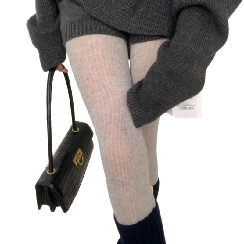 Korejskog stila pamučne čarape-pantyhose s nogom, srednje gustoće, jedne boje, upijaju znoj, otpornost na trenje, 50-70% pamuka