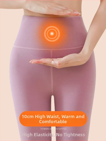 Sieviešu termālās legingas ar augstu jostu, flīsa iekšējais slānis, bezšuvju, silts pamatslānis, poliestera-spandeksa maisījums
