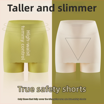Sieviešu drošības bikses ar vēdera pievilkšanu, viduklis vidējā, dubultais gūžas pacēlājs, ātra žāvēšana, 77% kokvilna