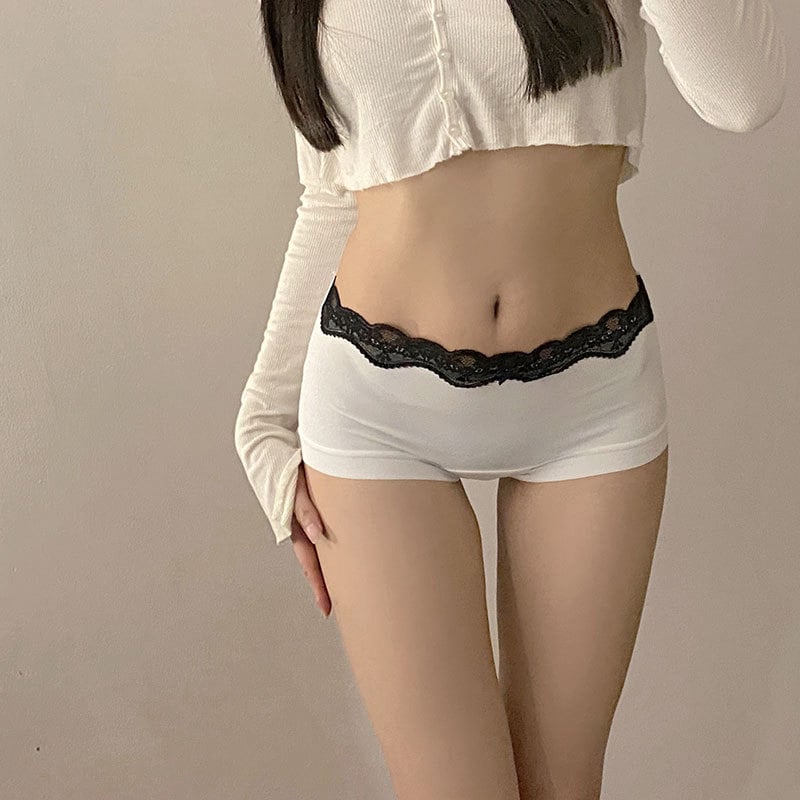 Безшевни дамски боксерки - ледена коприна найлон 80-90%, дишащи, плетени, висока талия, солиден модел, 100% памучна подплата