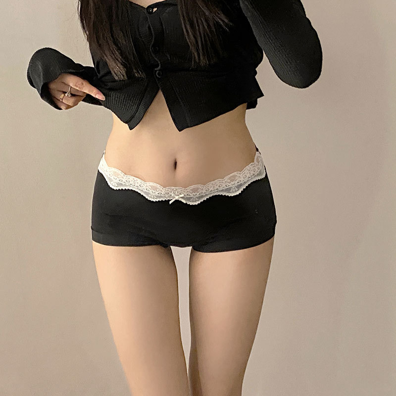 Безшевни дамски боксерки - ледена коприна найлон 80-90%, дишащи, плетени, висока талия, солиден модел, 100% памучна подплата