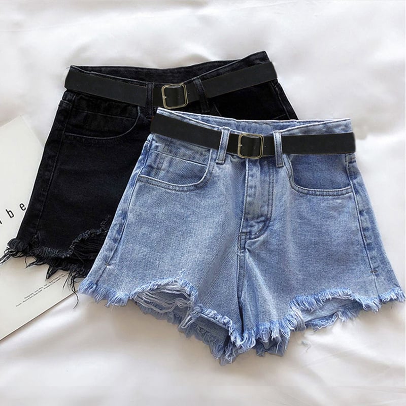 Naistele džinsised lühikesed – kõrge vöökoht, laiad lõiked, lõhed, kolmandiku pikkus, denim/puuvill