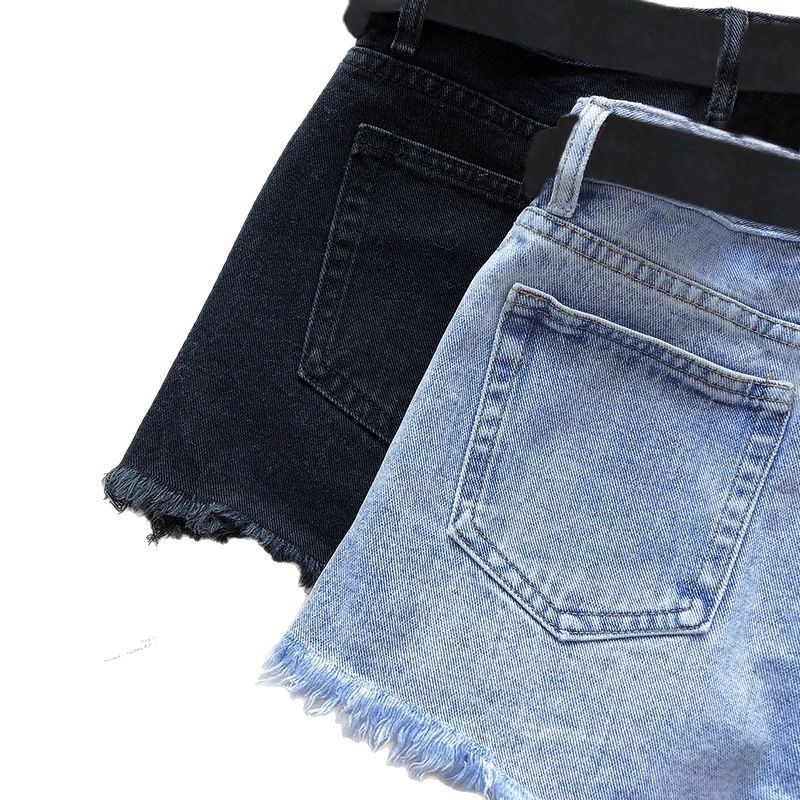 Naistele džinsised lühikesed – kõrge vöökoht, laiad lõiked, lõhed, kolmandiku pikkus, denim/puuvill