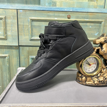 Adidași înalți unisex din piele de vacă, respirabili, talpă din cauciuc, închidere cu șireturi în față