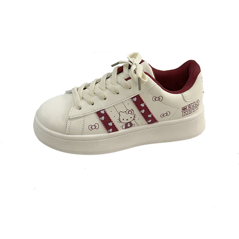 Női sportcipő streetwear stílusban, PU felsőrész, fűzős zárás, belső mesh bélés, 3–5 cm sarka