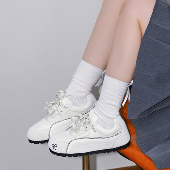 Csillag mintás kényelmes tornacipő - PU felsőrész, kerek orr, fűzős zárás, alacsony sarkú 1-3 cm, injektált gumitalp