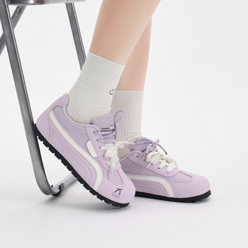 Csillag mintás kényelmes tornacipő - PU felsőrész, kerek orr, fűzős zárás, alacsony sarkú 1-3 cm, injektált gumitalp