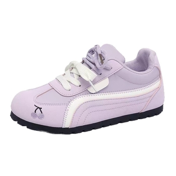 Csillag mintás kényelmes tornacipő - PU felsőrész, kerek orr, fűzős zárás, alacsony sarkú 1-3 cm, injektált gumitalp