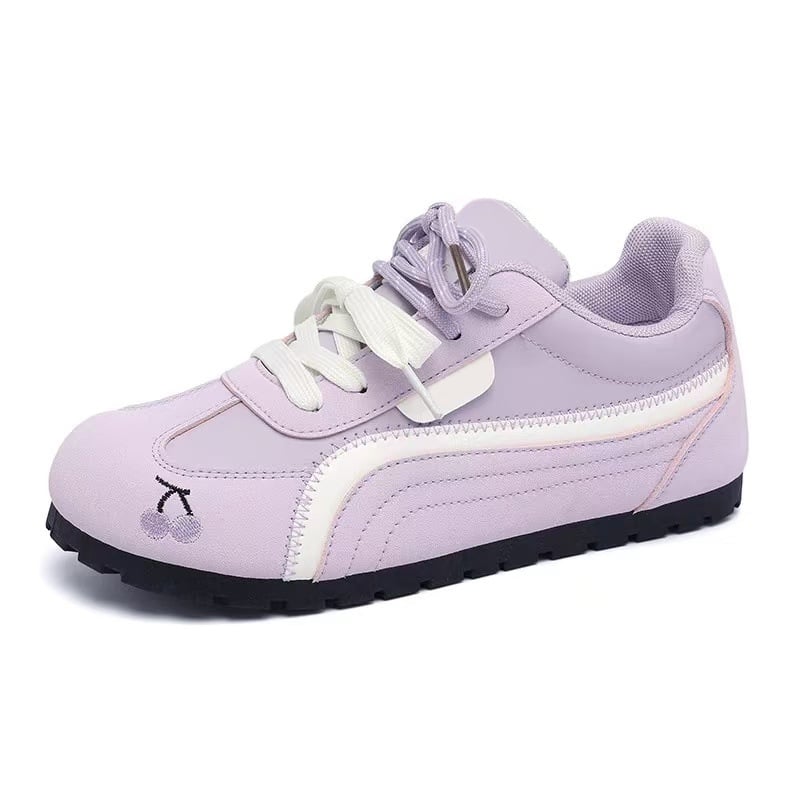 Csillag mintás kényelmes tornacipő - PU felsőrész, kerek orr, fűzős zárás, alacsony sarkú 1-3 cm, injektált gumitalp