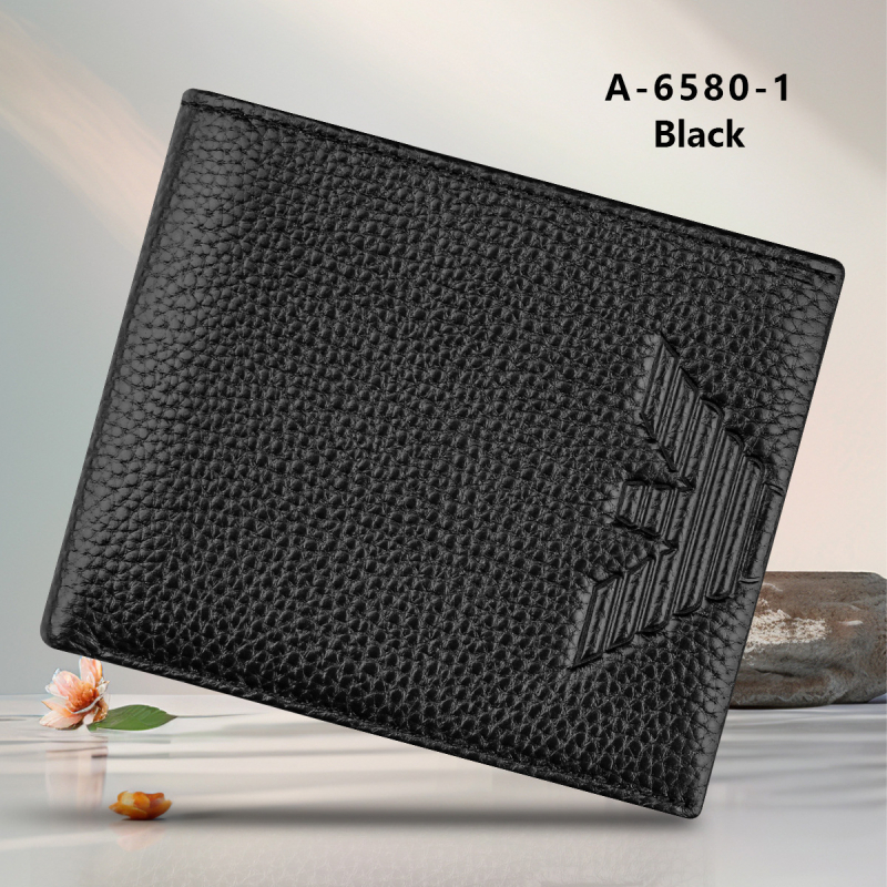 Portofel scurt pentru bărbați, din piele de vițel de primă calitate, cu buzunar cu fermoar, stil urban minimalist, model monocrom, căptușeală Guangzhou