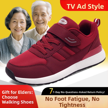 Дамски велкро кецове за ежедневието, горна част от плат, кръгъл нос, плосък ток