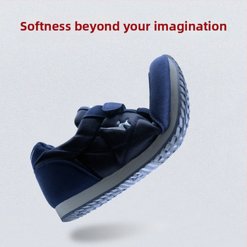 Унисекс обувки за ходене със мрежест връх, закопчаване с лепенка Velcro, кръгъл нос, плосък ток, за есен