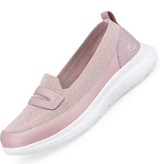 Ženske slip-on cipele s tekstilnim gornjim dijelom, gumom potplatom, okruglim vrhom, ploskim petom