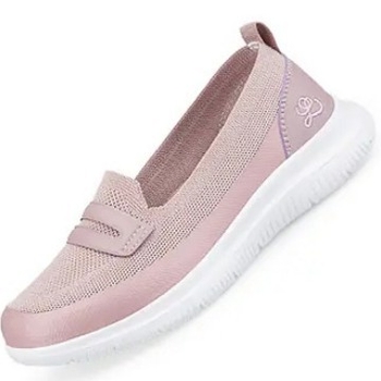 Ženske slip-on cipele s tekstilnim gornjim dijelom, gumom potplatom, okruglim vrhom, ploskim petom