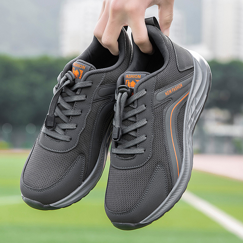 Унисекс мрежести спортни обувки за ходене, лято, кръгъл нос, с ластична лента