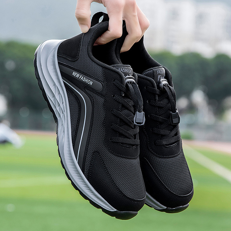 Унисекс мрежести спортни обувки за ходене, лято, кръгъл нос, с ластична лента