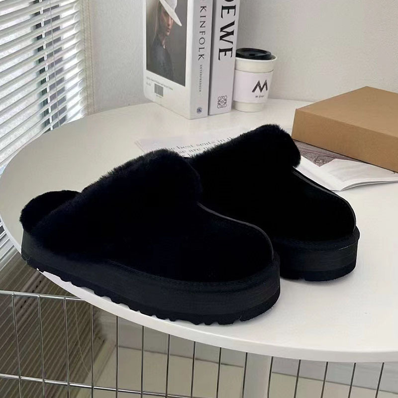 Ghete de iarnă din piele de vită, căptușite cu lână, talpă din cauciuc, talpa de 3–5 cm, stil coreean