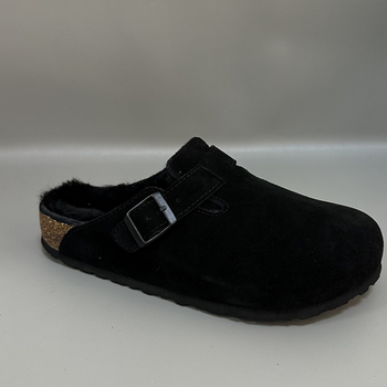 Papuci pluș cu vârf din plută, partea superioară velur, căptușeală din lână pură, talpă din plută naturală + EVA, pentru adulți