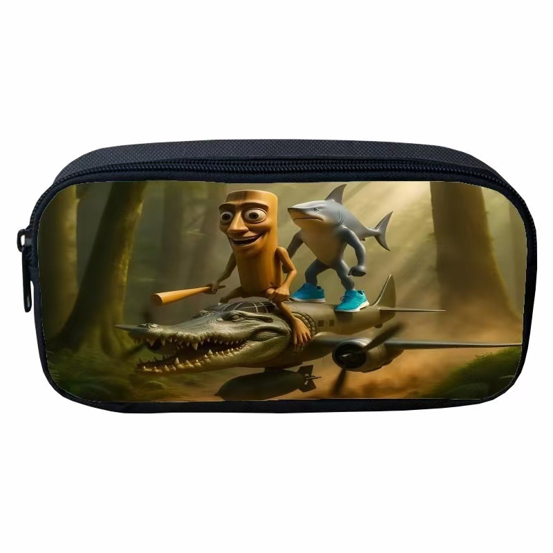 Oxford auduma pildspalvu maciņš ar multfilmu motīvu, poliestera iekšpuse, elpojošs, piemērots 1.–2. klašu skolēniem