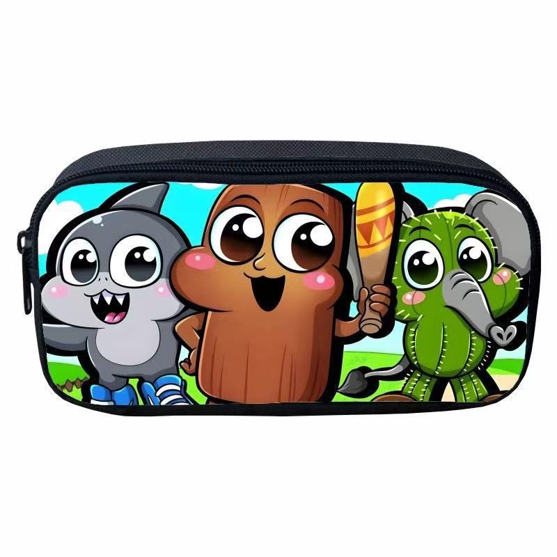 Oxford auduma pildspalvu maciņš ar multfilmu motīvu, poliestera iekšpuse, elpojošs, piemērots 1.–2. klašu skolēniem