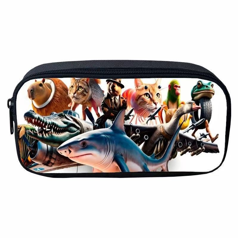 Oxford auduma pildspalvu maciņš ar multfilmu motīvu, poliestera iekšpuse, elpojošs, piemērots 1.–2. klašu skolēniem