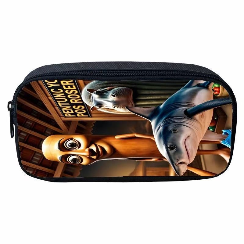 Oxford auduma pildspalvu maciņš ar multfilmu motīvu, poliestera iekšpuse, elpojošs, piemērots 1.–2. klašu skolēniem