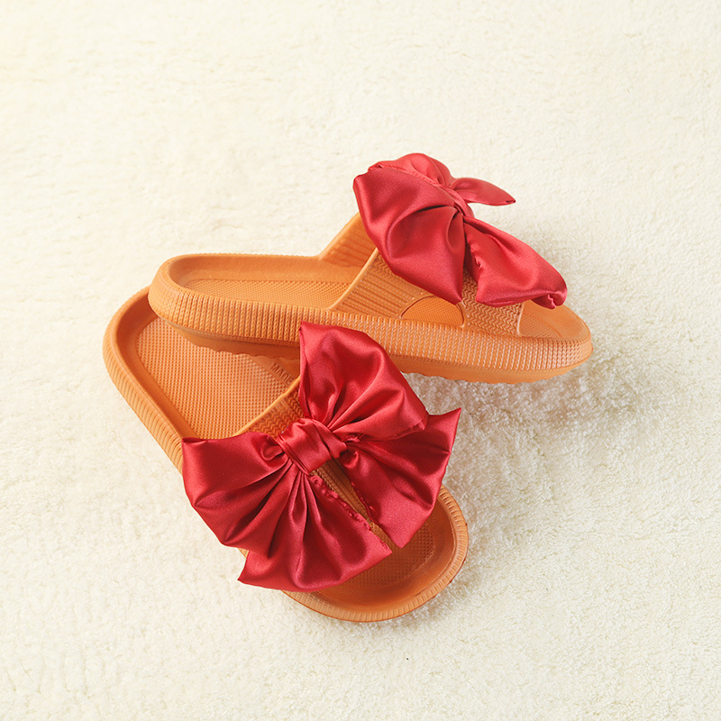 Sandale cu bretea unică, fundă, talpă EVA groasă 3–5 cm, respirante, stil prințesă, vulcanizate