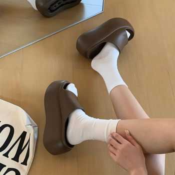 Sieviešu sandales ar 8 cm palielinājumu augstumā, EVA augšējā daļa un zole, ar arku atbalstu, pretslīdējoša zole, ērtas ikdienas valkāšanai.