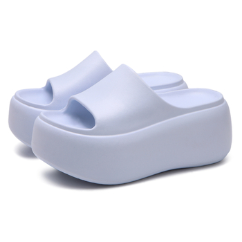 Sieviešu sandales ar 8 cm palielinājumu augstumā, EVA augšējā daļa un zole, ar arku atbalstu, pretslīdējoša zole, ērtas ikdienas valkāšanai.