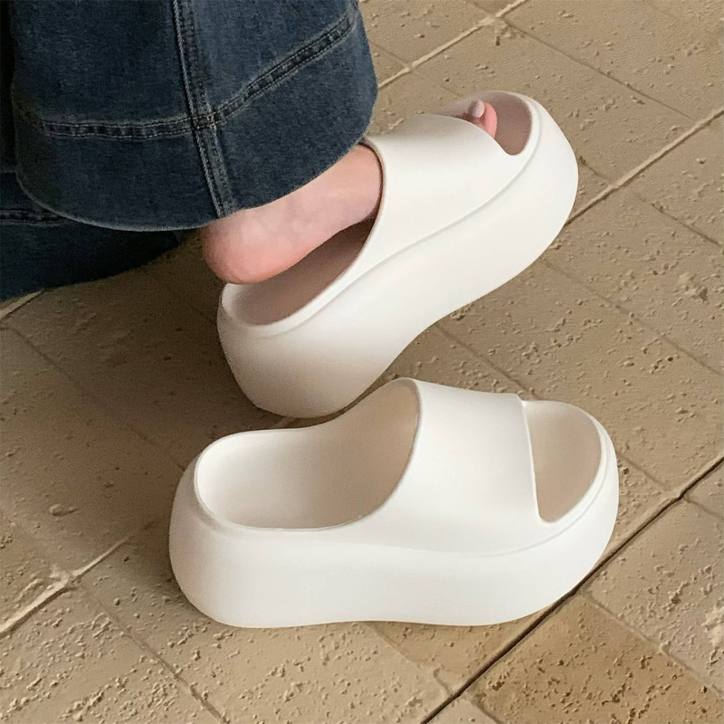 Sieviešu sandales ar 8 cm palielinājumu augstumā, EVA augšējā daļa un zole, ar arku atbalstu, pretslīdējoša zole, ērtas ikdienas valkāšanai.