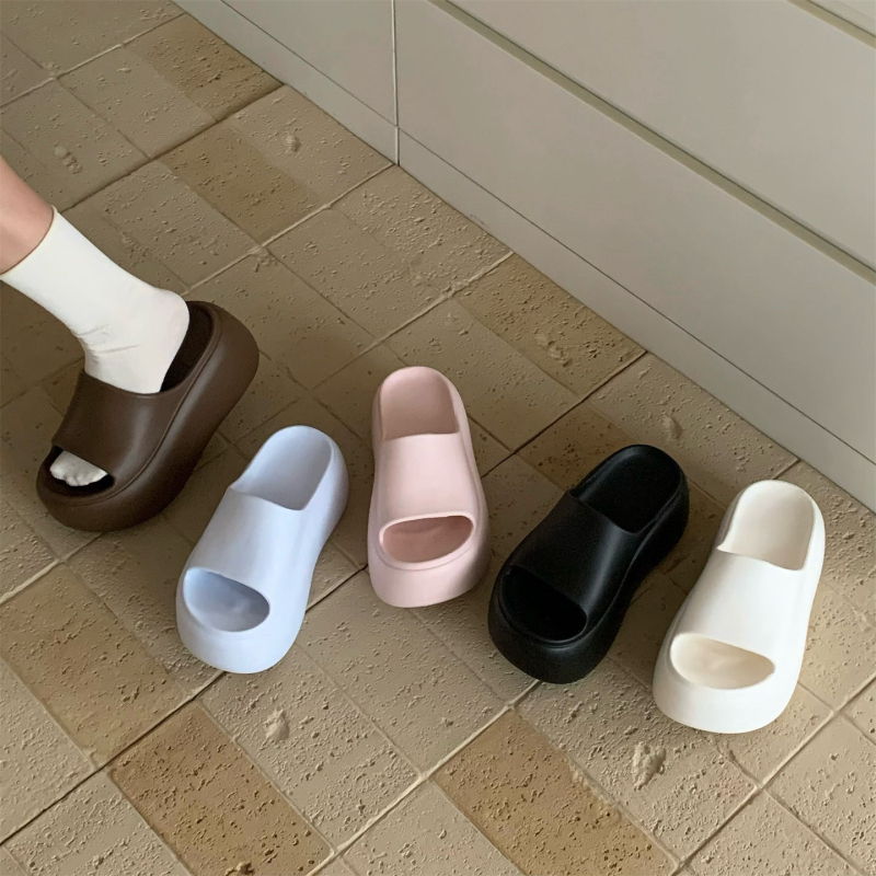 Sieviešu sandales ar 8 cm palielinājumu augstumā, EVA augšējā daļa un zole, ar arku atbalstu, pretslīdējoša zole, ērtas ikdienas valkāšanai.