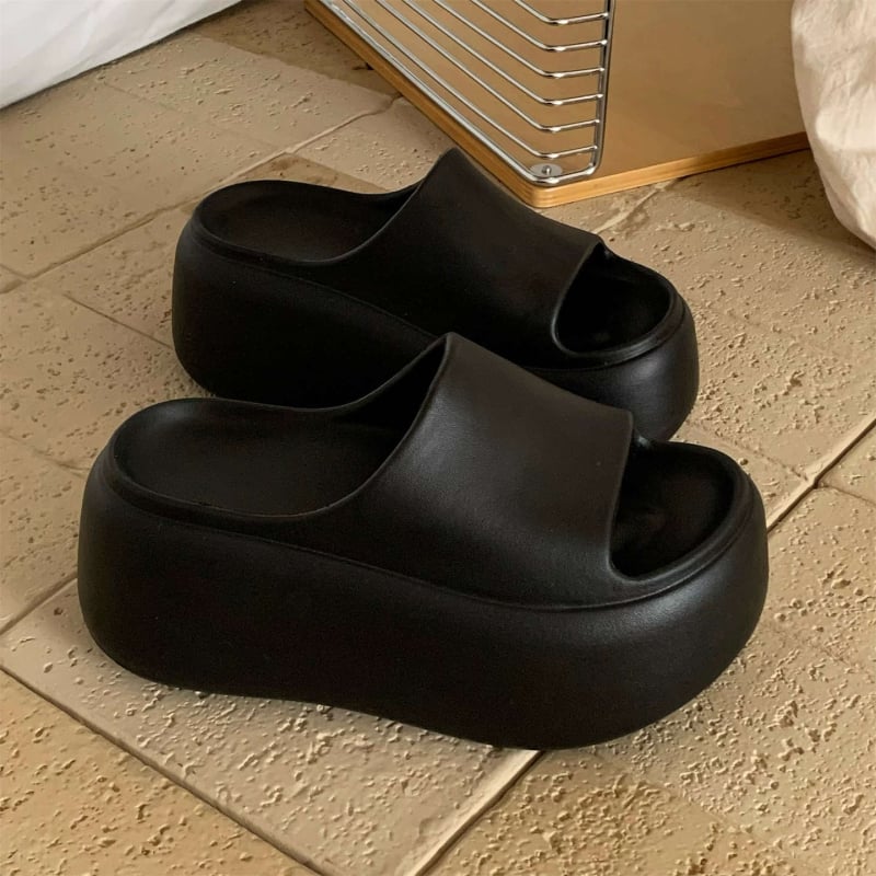 Sieviešu sandales ar 8 cm palielinājumu augstumā, EVA augšējā daļa un zole, ar arku atbalstu, pretslīdējoša zole, ērtas ikdienas valkāšanai.