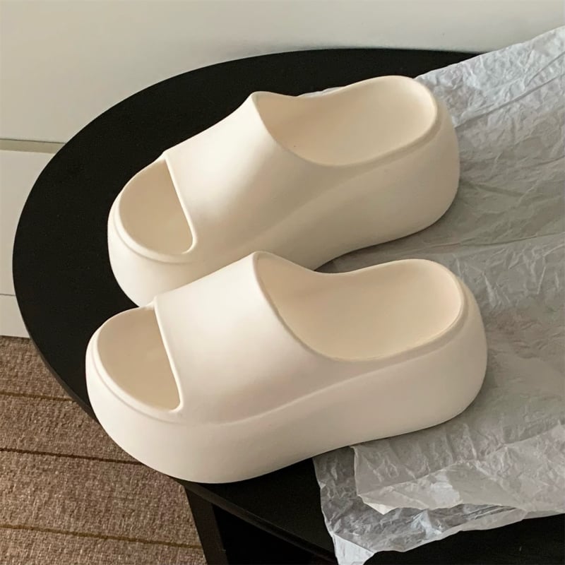 Sieviešu sandales ar 8 cm palielinājumu augstumā, EVA augšējā daļa un zole, ar arku atbalstu, pretslīdējoša zole, ērtas ikdienas valkāšanai.